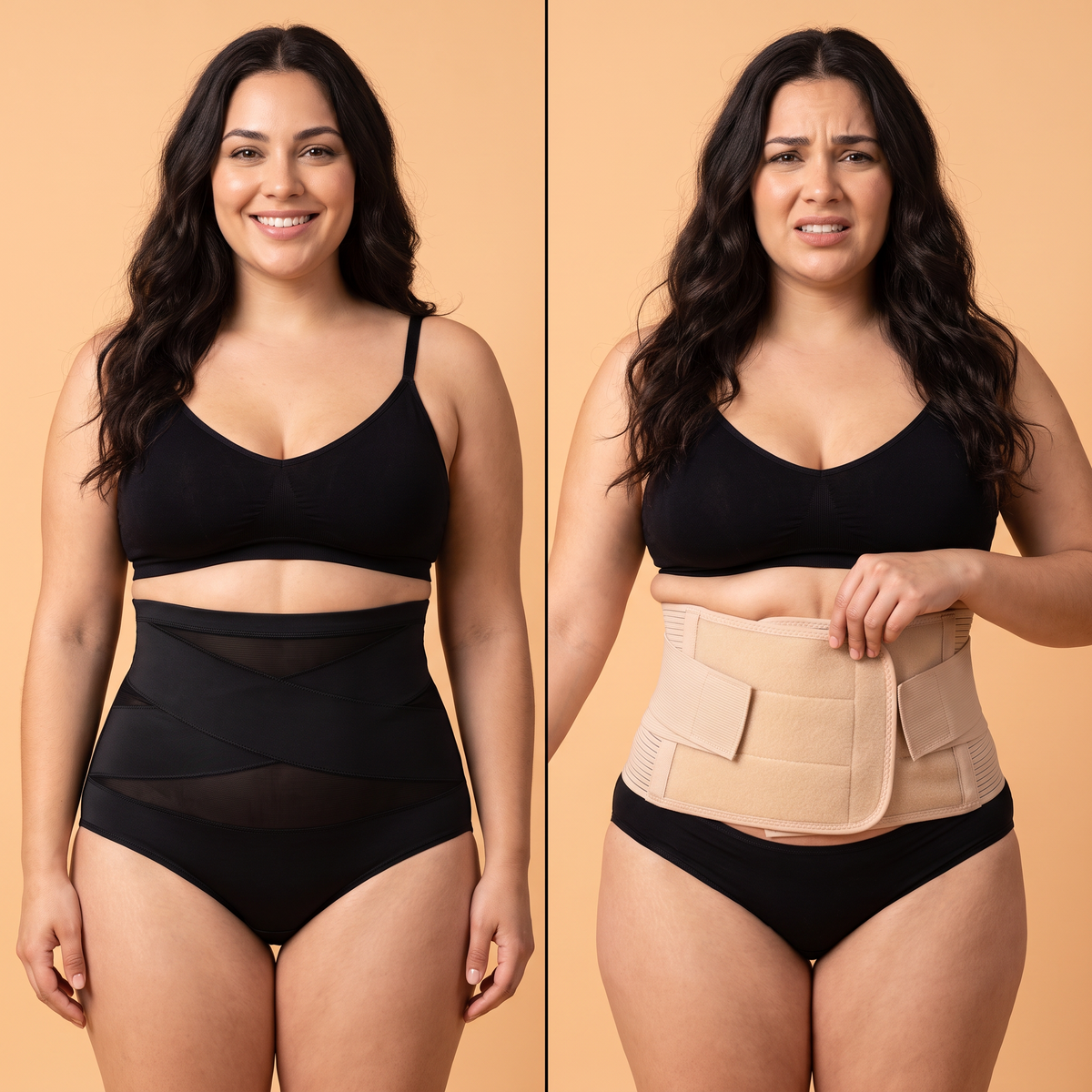 Culotte gainante 360° comparée à une gaine classique