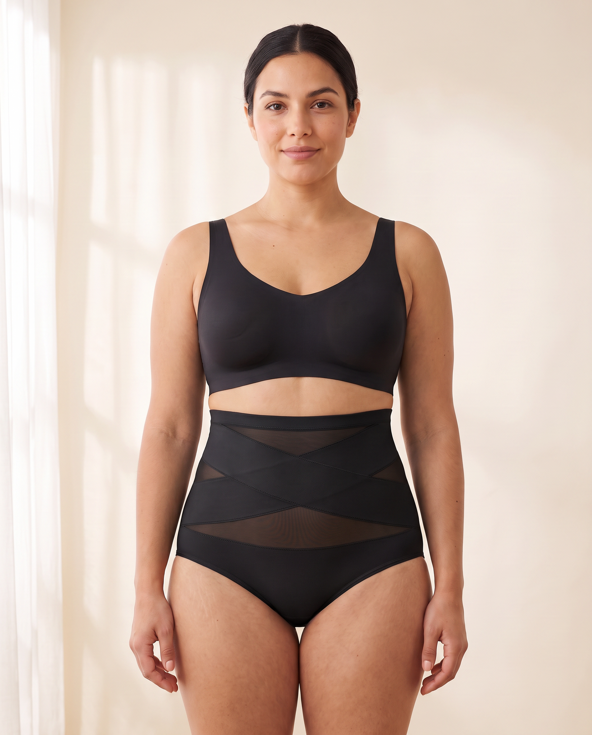 Culotte gainante noire portee