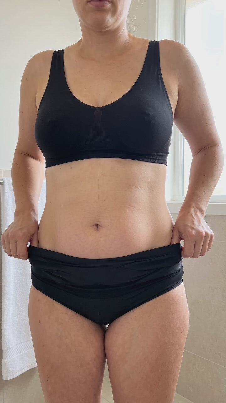 Vidéo d'essayage de la culotte gainante
